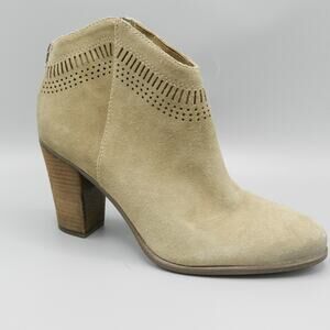 Vince‎ Camuto Tan Beige Suede Fetter Boots Size 9.5 Womens Neutral Ankle Booties